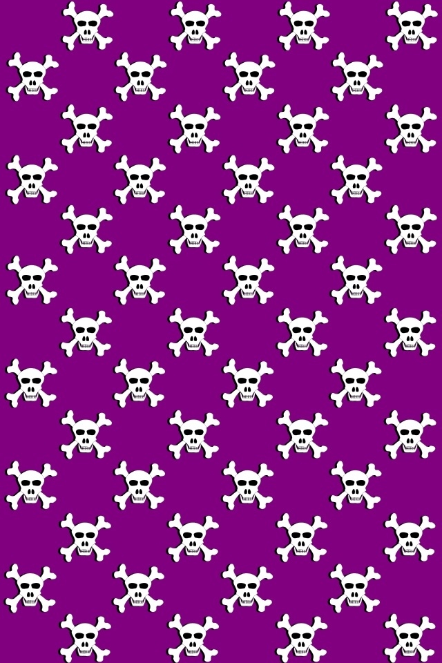 Purple Skull iPhone HD Wallpaper