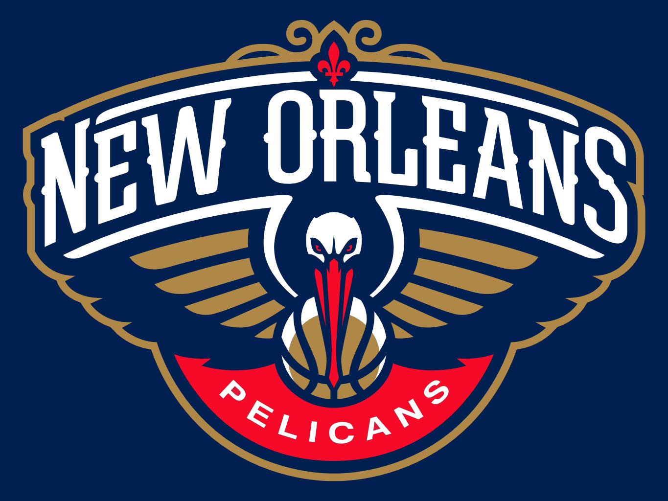 NBA New Orleans Pelicans Logo   Wallpaper 3268 on WallpaperMade