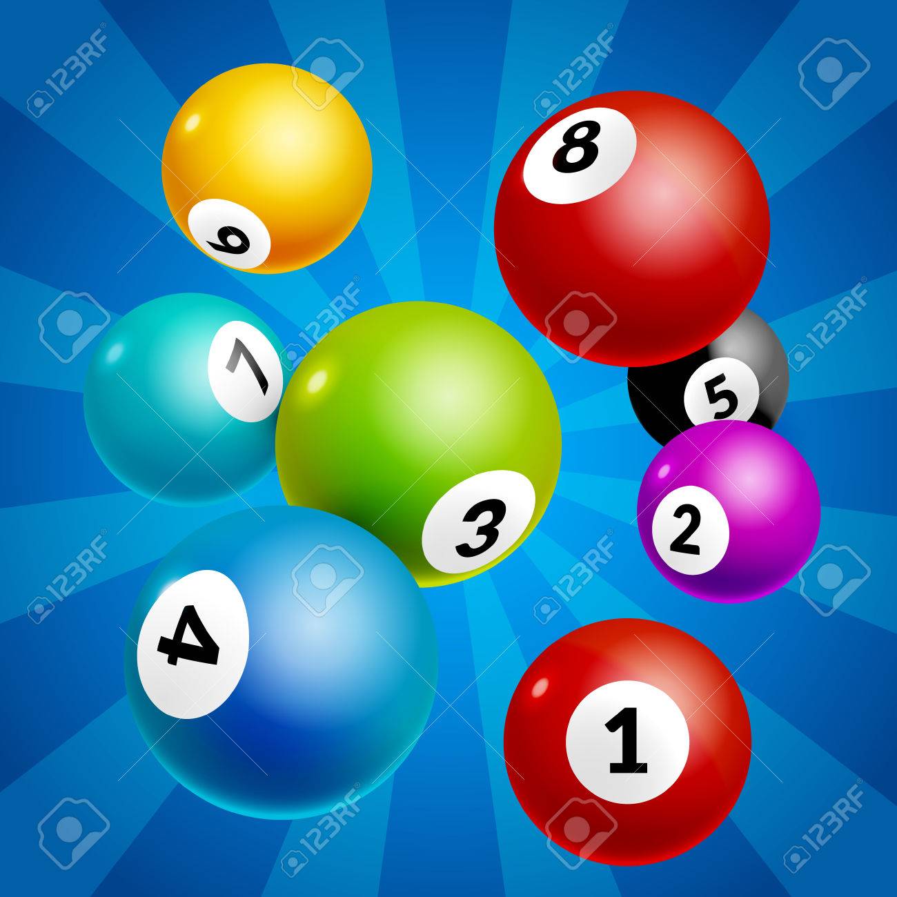 Bingo Lottery Balls Numbers Background Game Lotto