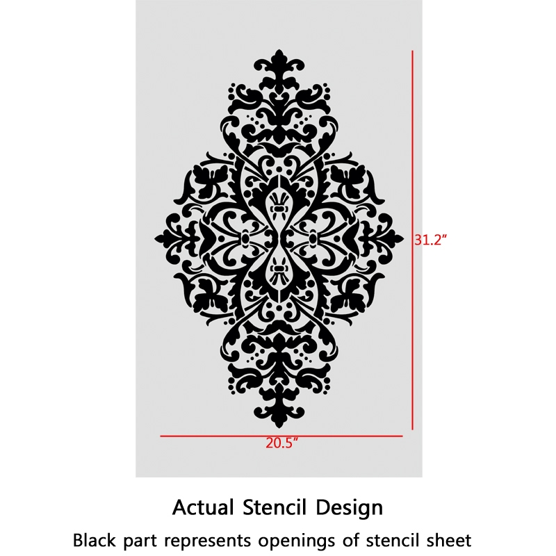 Damask Stencil Yesica Large Size Elegant Look Better Than