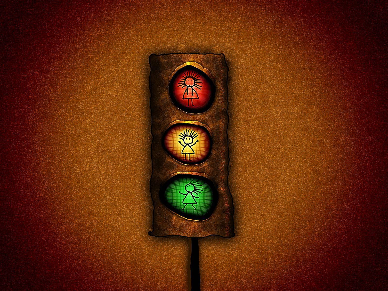 Abstract Stop Light Wallpaper Traffic Background