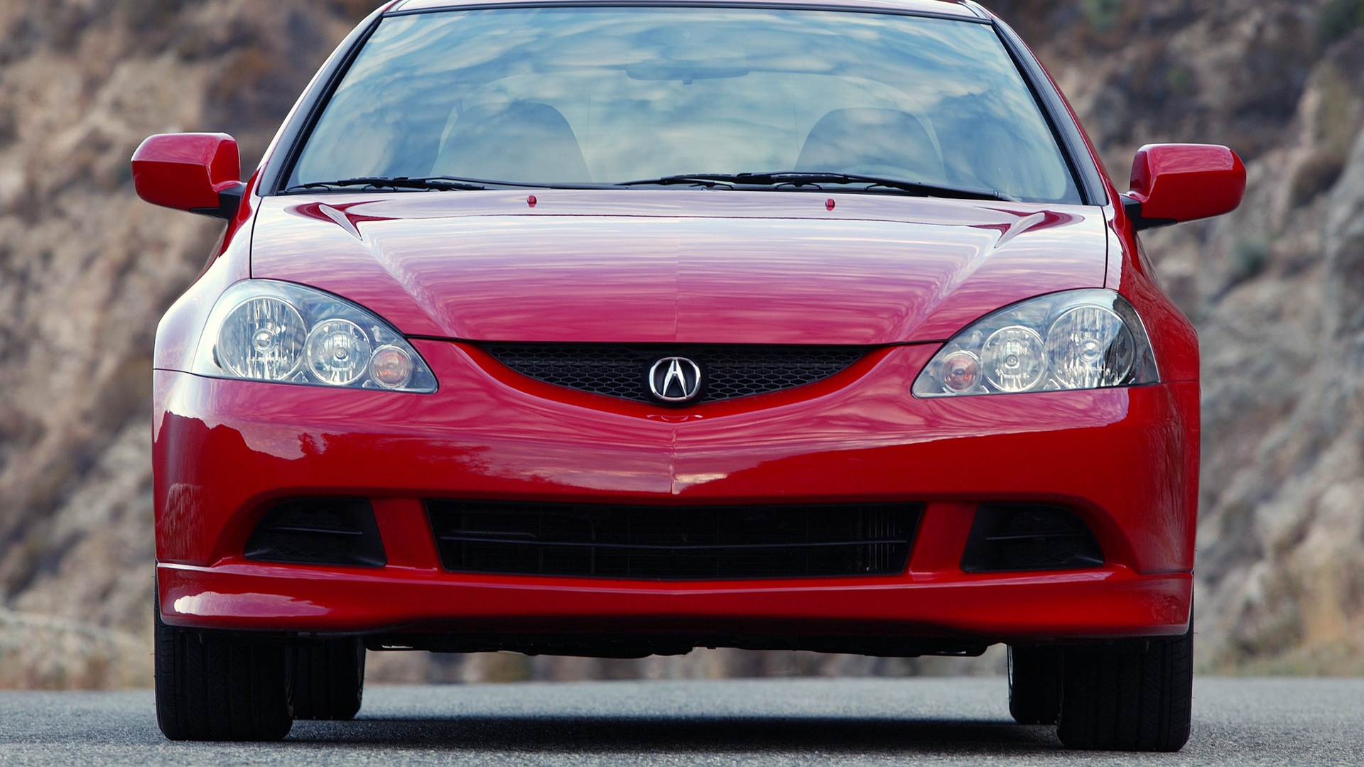 Wallpaper Acura Rsx Red Front Style