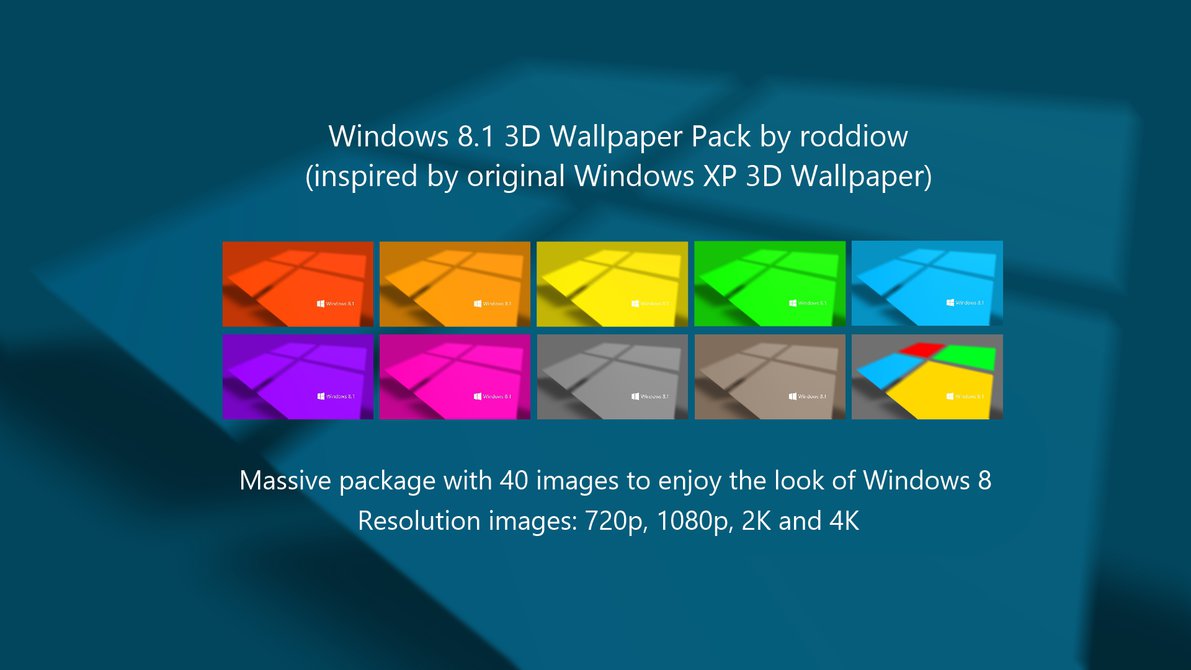 Windows 81 3D Wallpaper Pack by roddiow by roddiow on