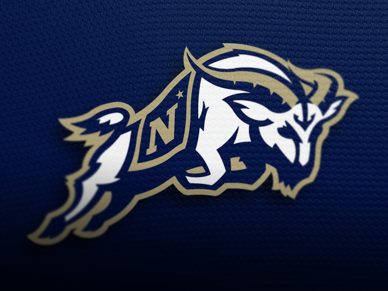 Navy Midshipmen logo redesign Updated with blue background   Concepts