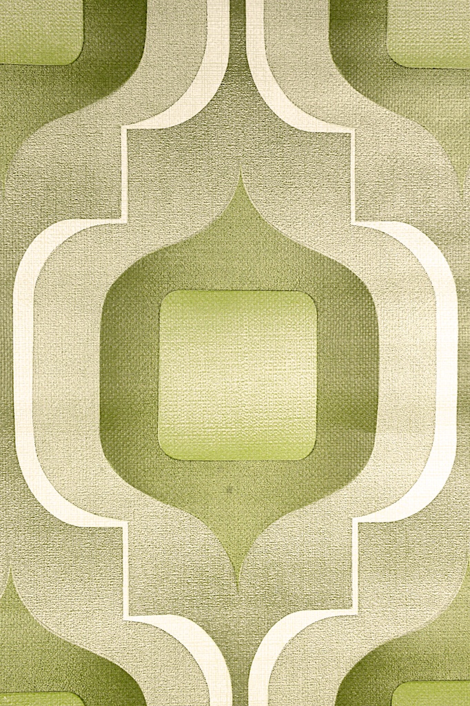 Green Geometric Vintage Wallpaper 682x1024