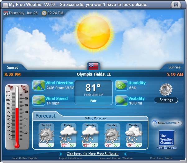 Weather Forecast For Desktop