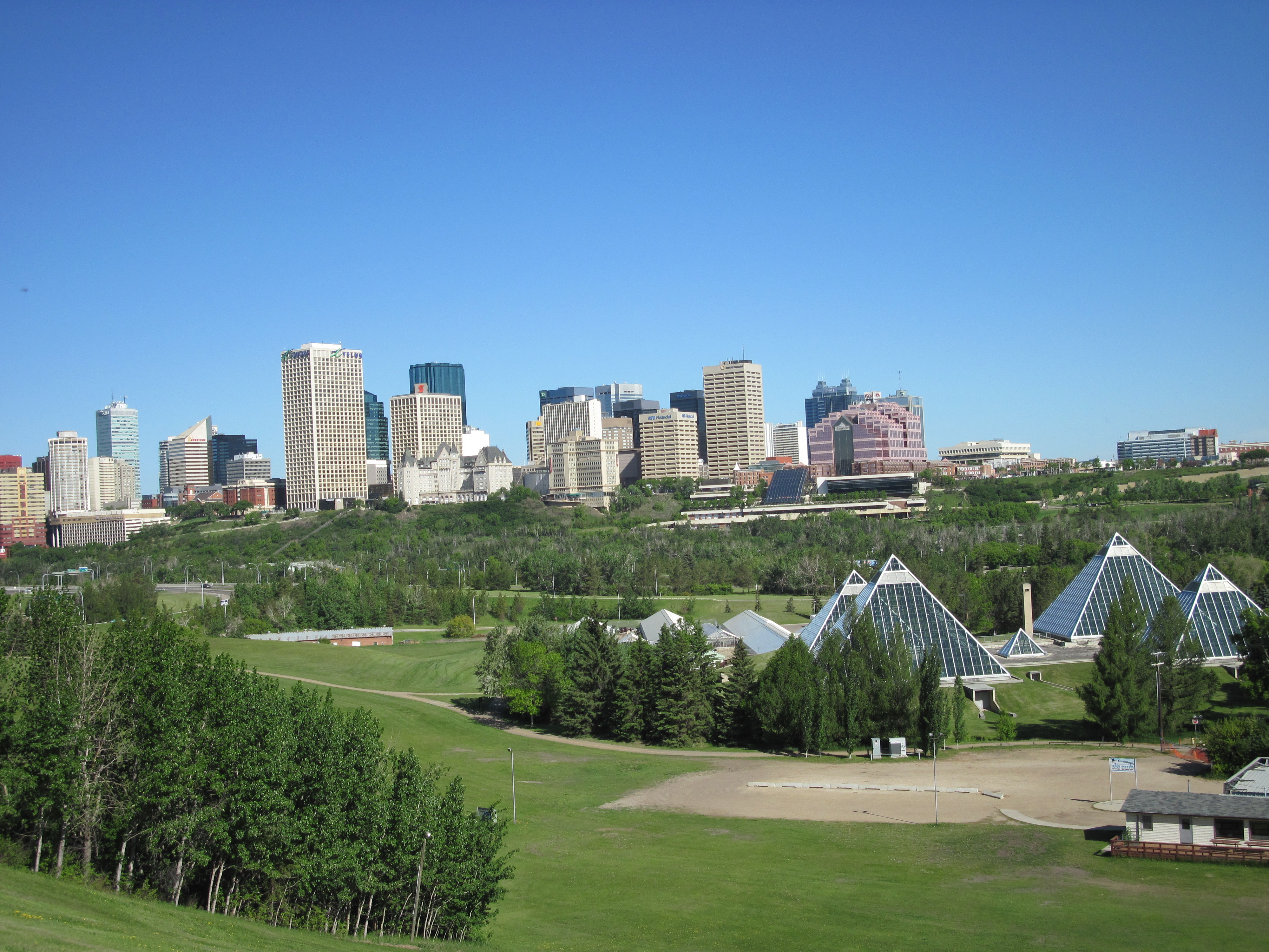 Blue Sky City Of Edmonton Alberta Cana Wallpaper