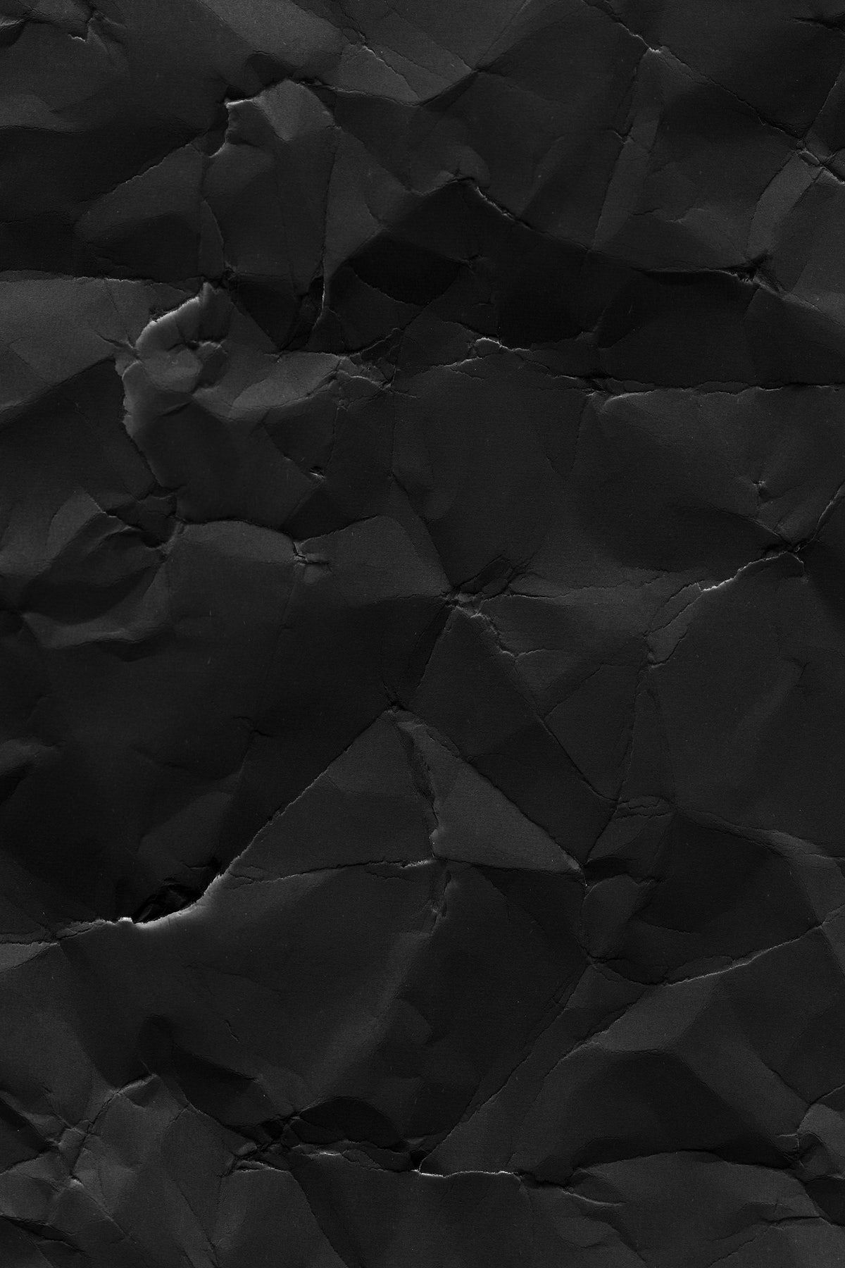 Illustration Of Crumpled Black Paper Textured Background Wallpaper