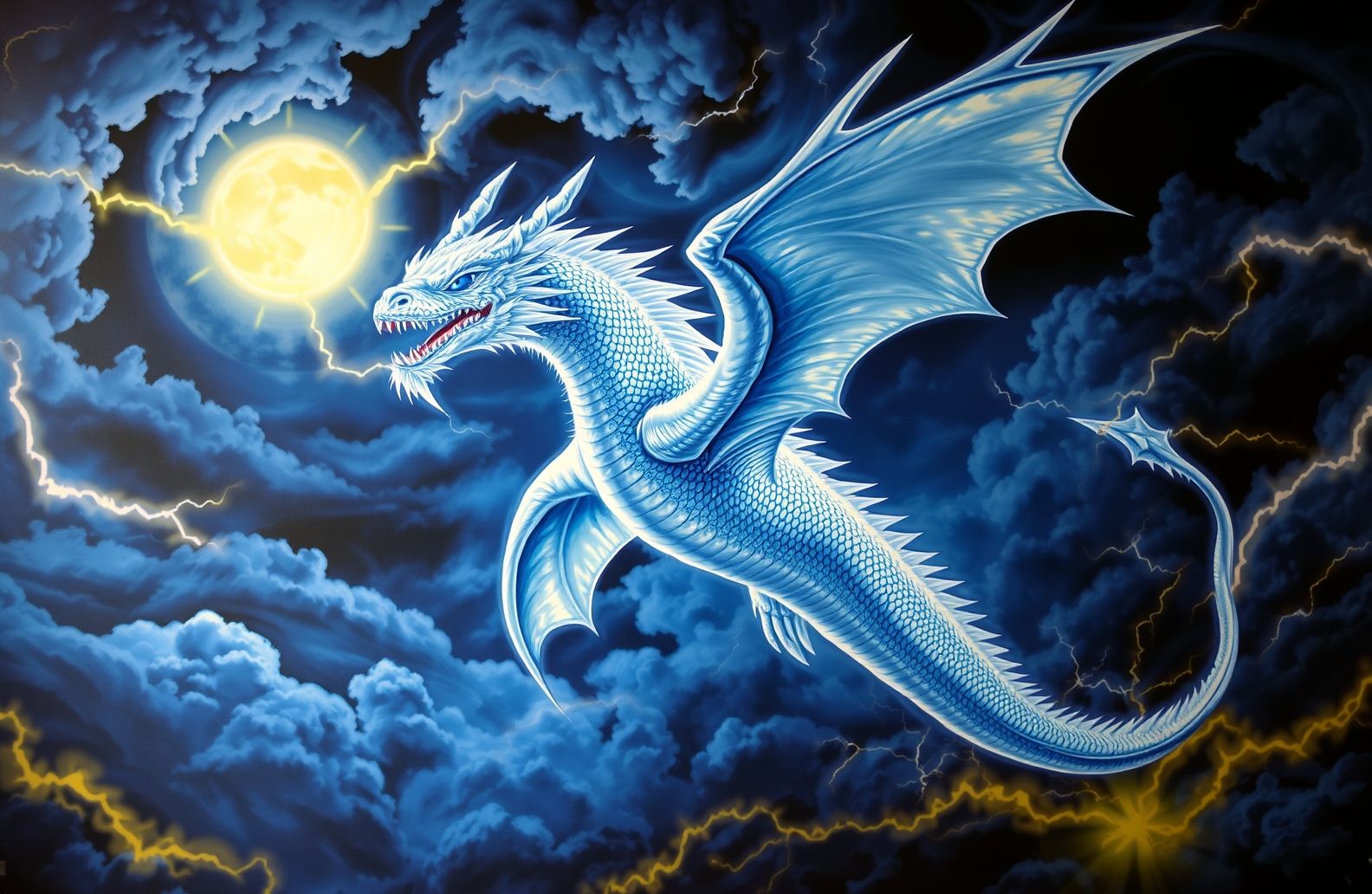 Blue Eyes White Dragon Wallpaper