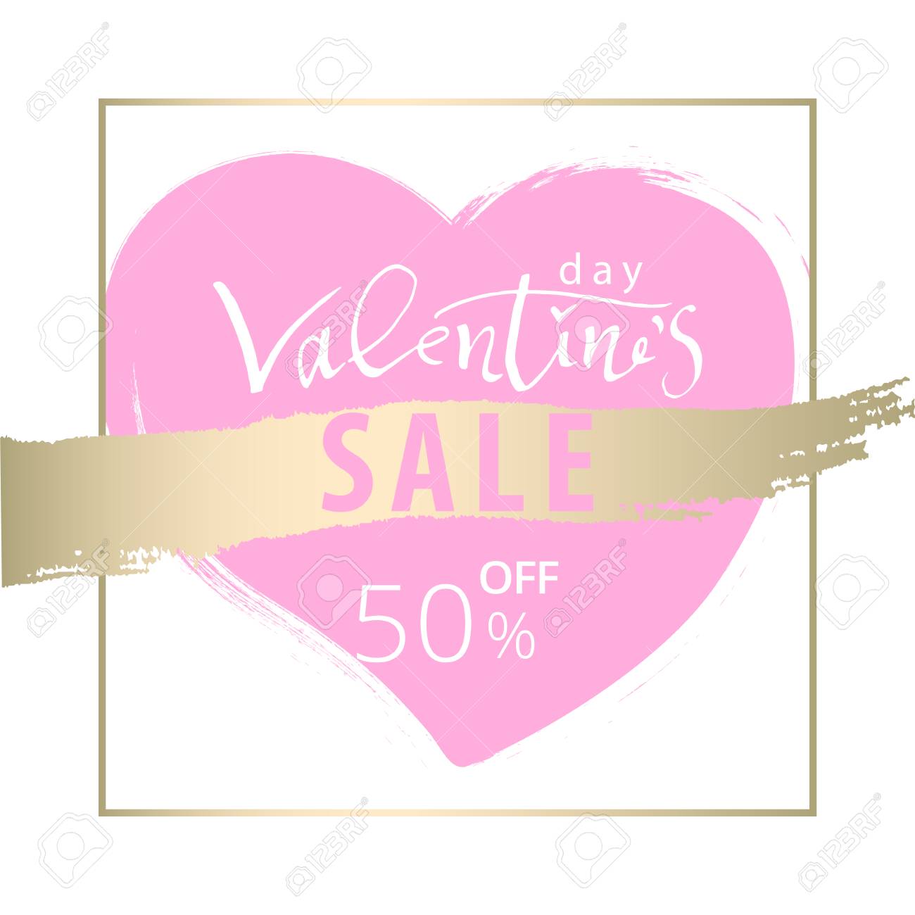 Valentine S Day Sale Banner Trendy Romantic Elegant Background