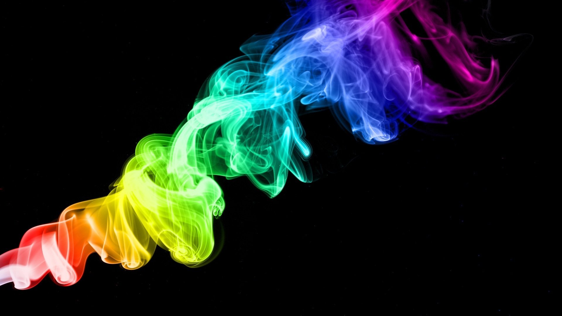Smoke Colors Rainbow Wallpaper HD Wallpaper