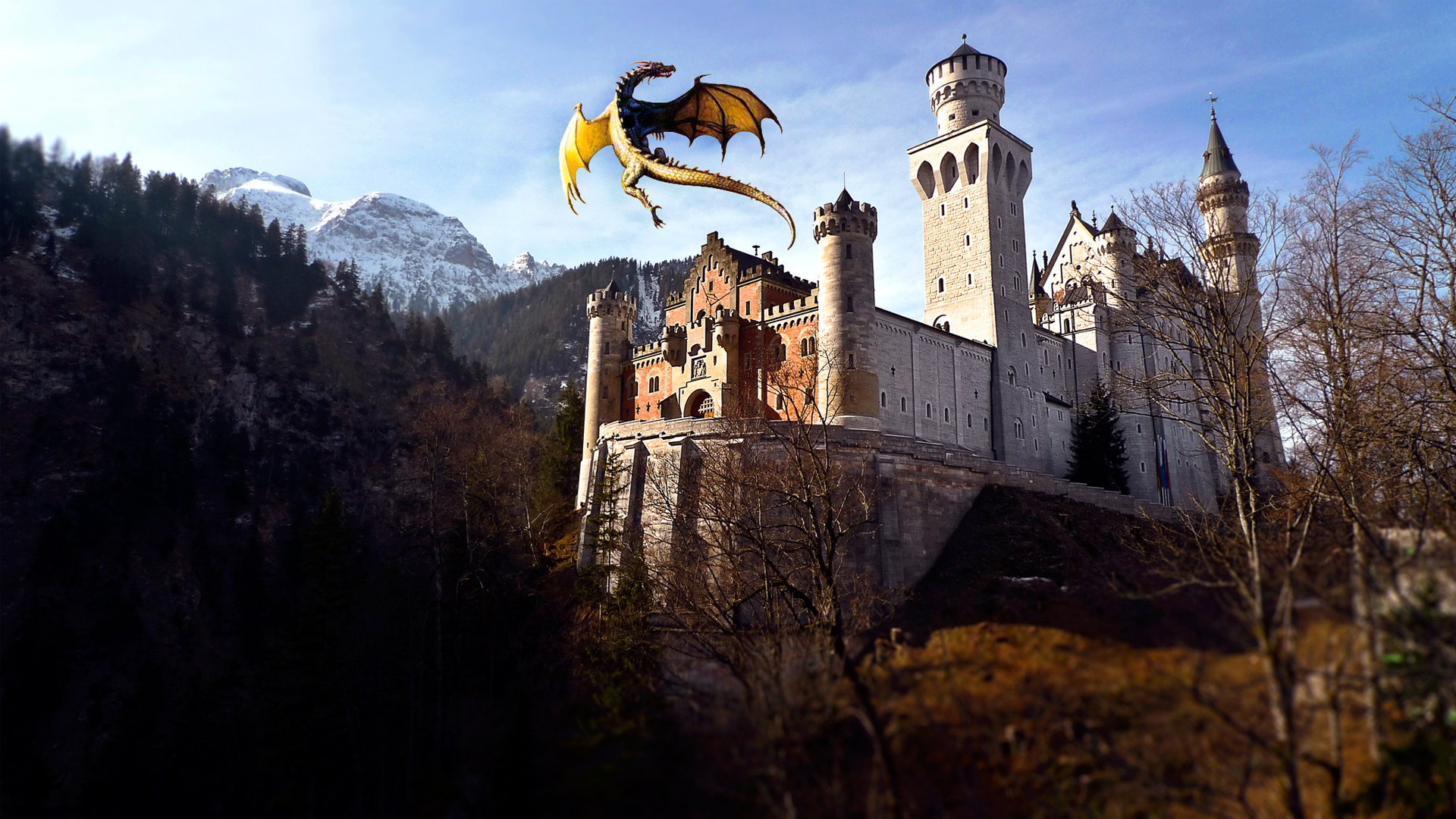 Dragon Castle Wallpaper HD
