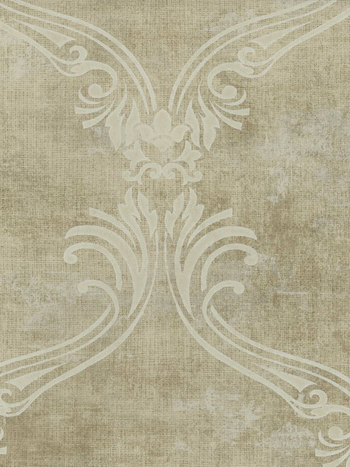 Grey Balustrade Lattice Wallpaper Traditional