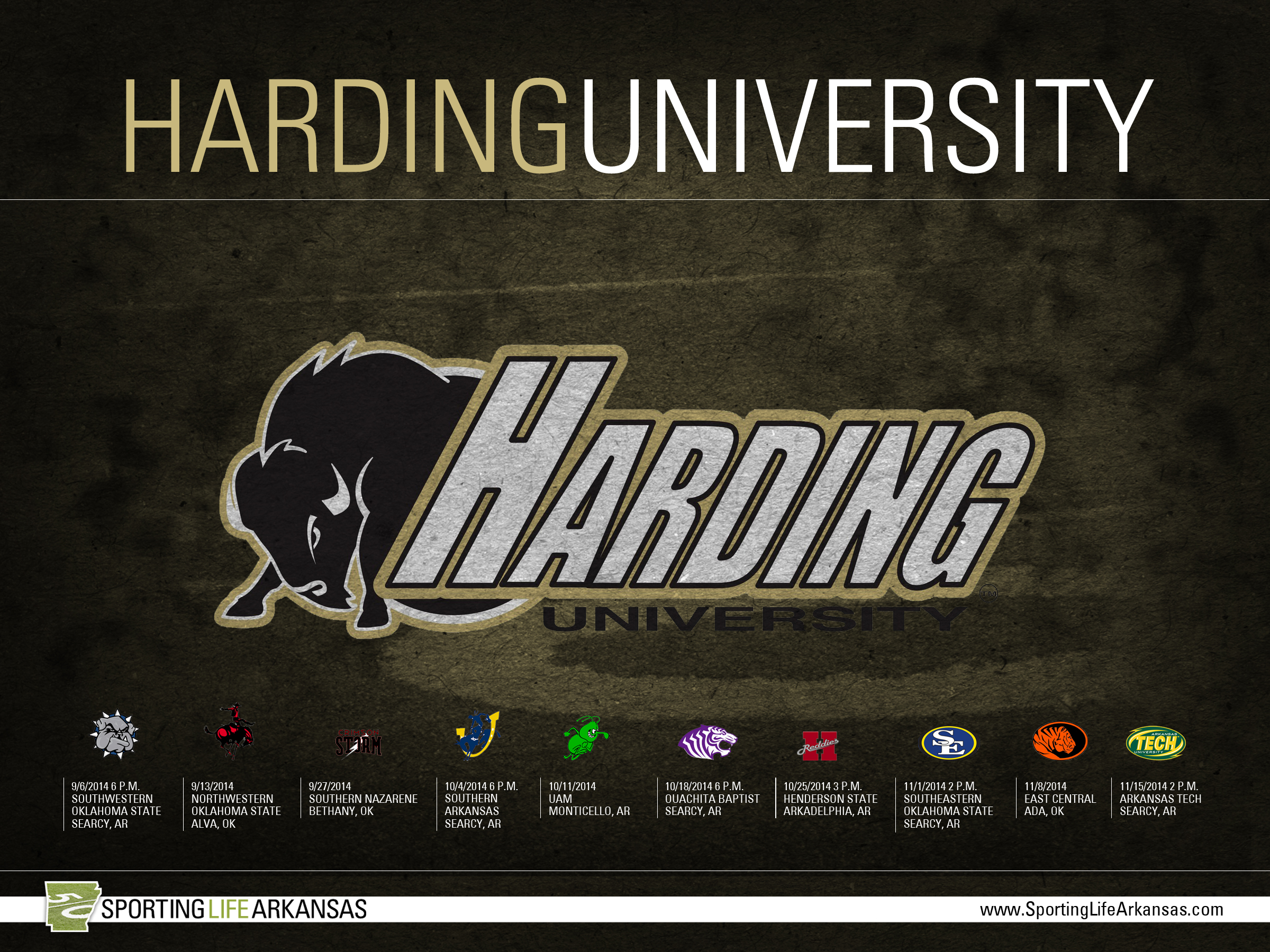 Here Is Your Harding Bisons Football Schedule Wallpaper For