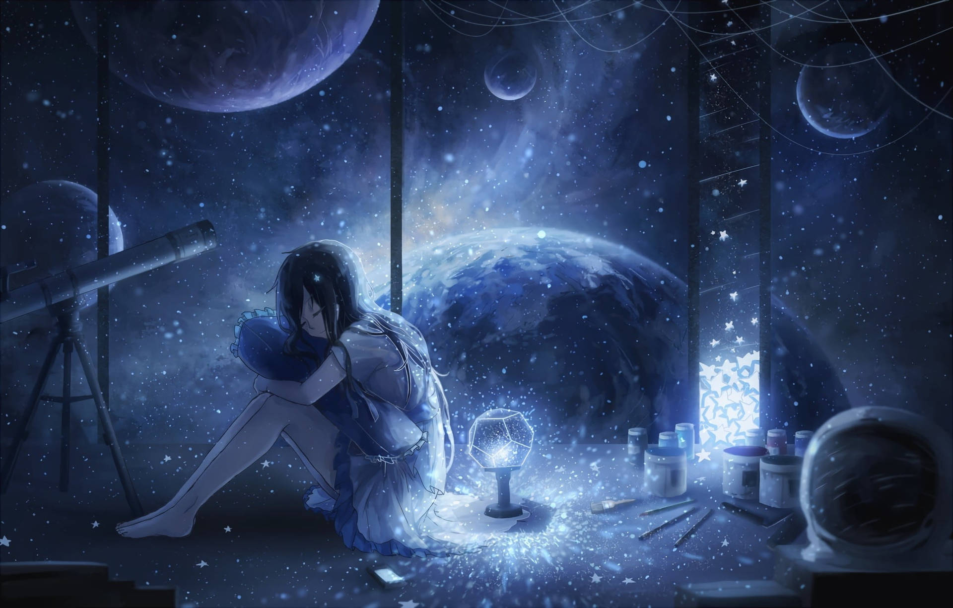 Aesthetic Sad Anime Girl Wallpaper