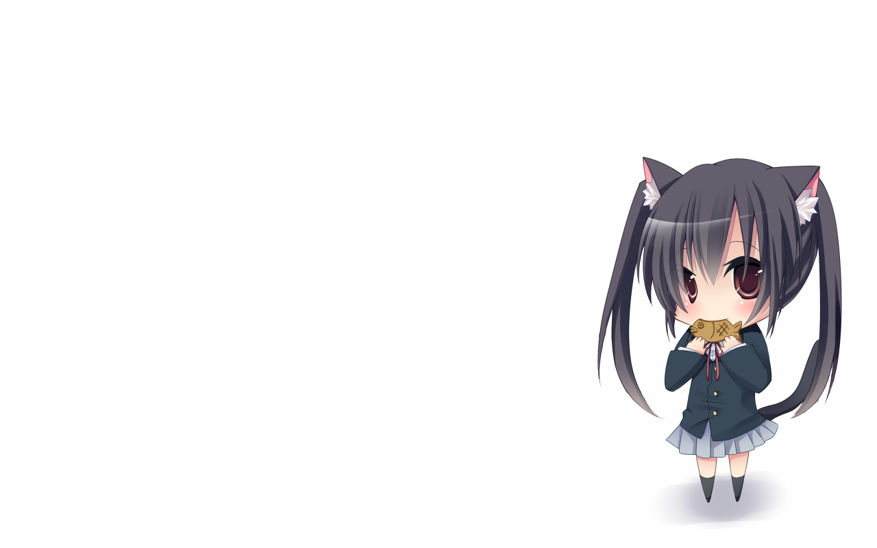 Chibi Neko Puter Wallpaper Desktop Background Id