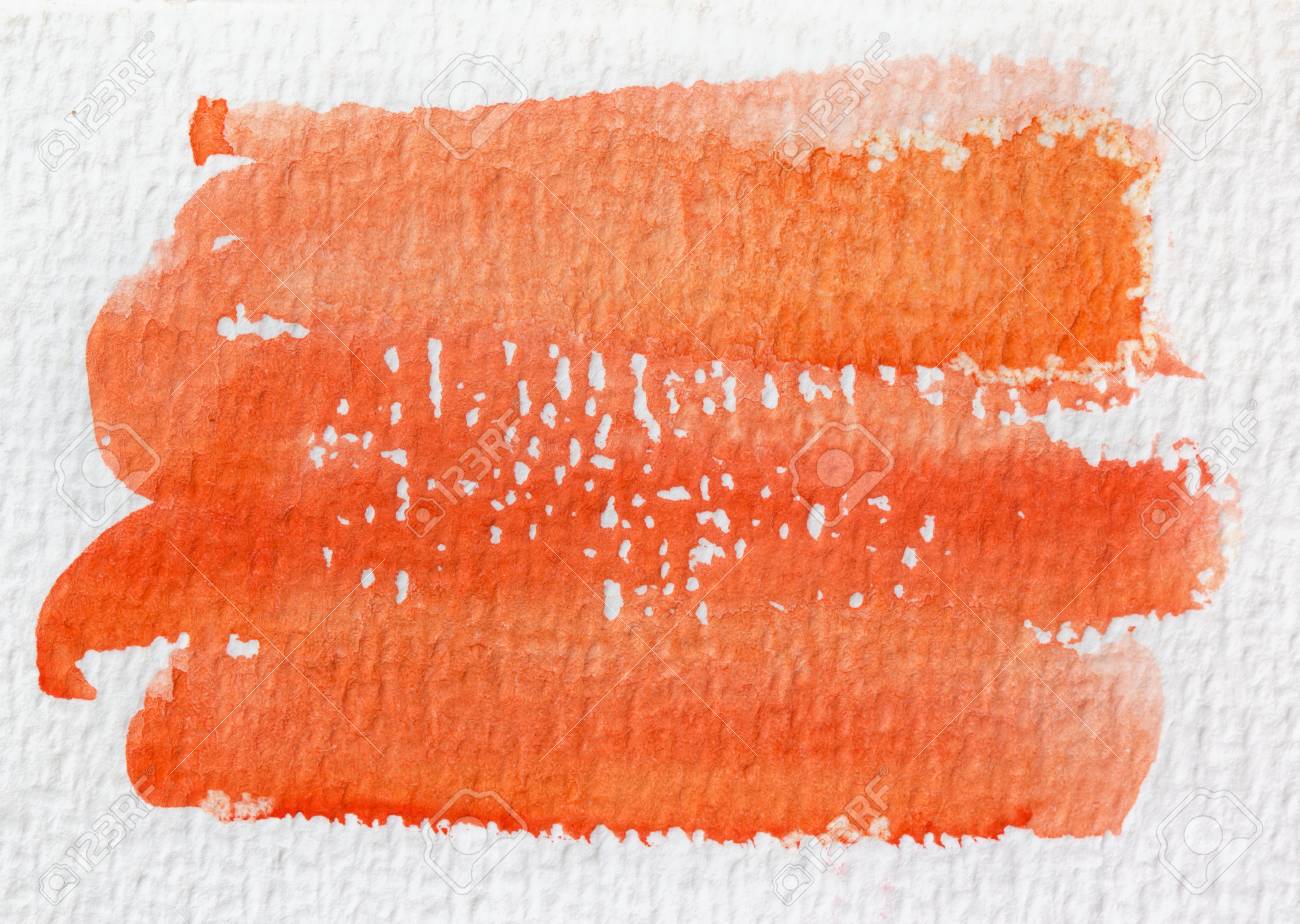 Orange Wet Watercolor Wash Background Ombre
