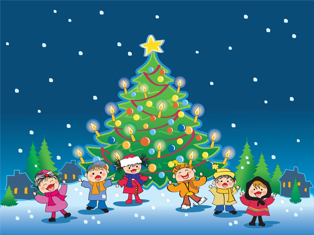 Merry Christmas Children Puter Desktop Wallpaper