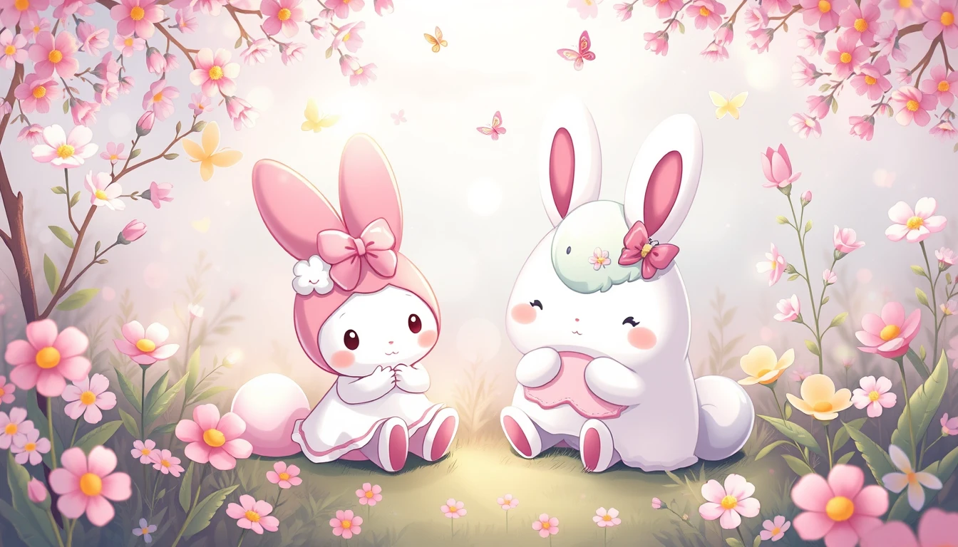 My Melody And Cinnamoroll Wallpaper