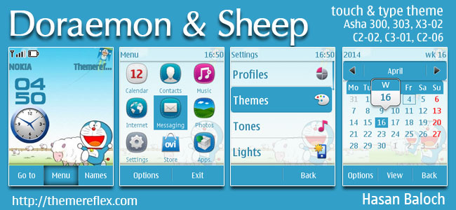 Doraemon And The Sheep Theme For Nokia Asha X3 C2