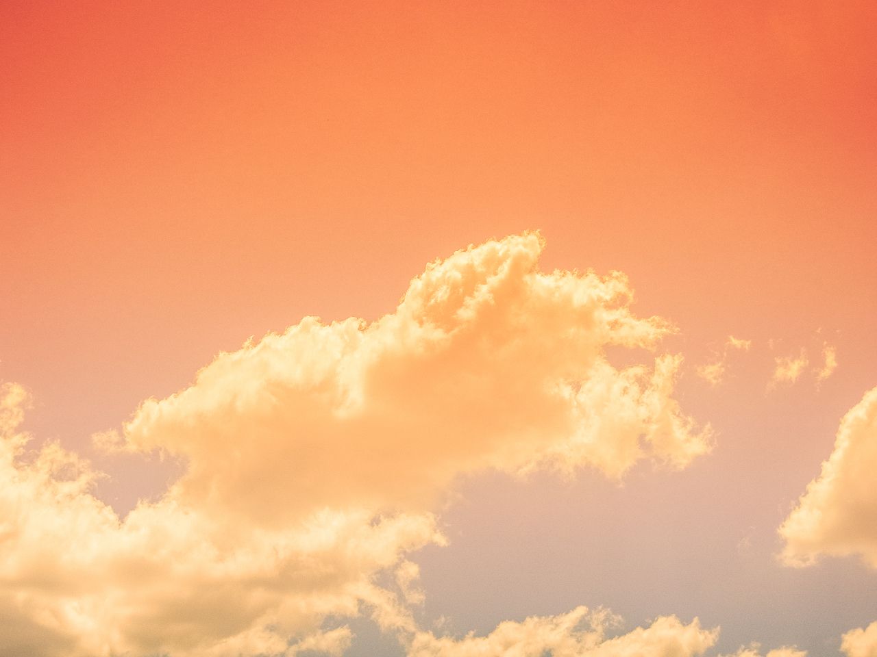 Pastel Orange Aesthetic Wallpaper On