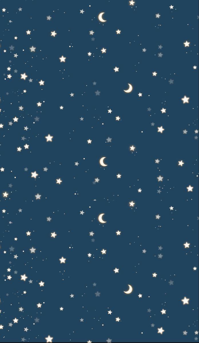 Dark Blue Star Wallpaper Moon And Stars