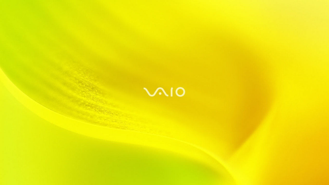 Wallpaper Sony Vaio Yellow System Line Laptop HD