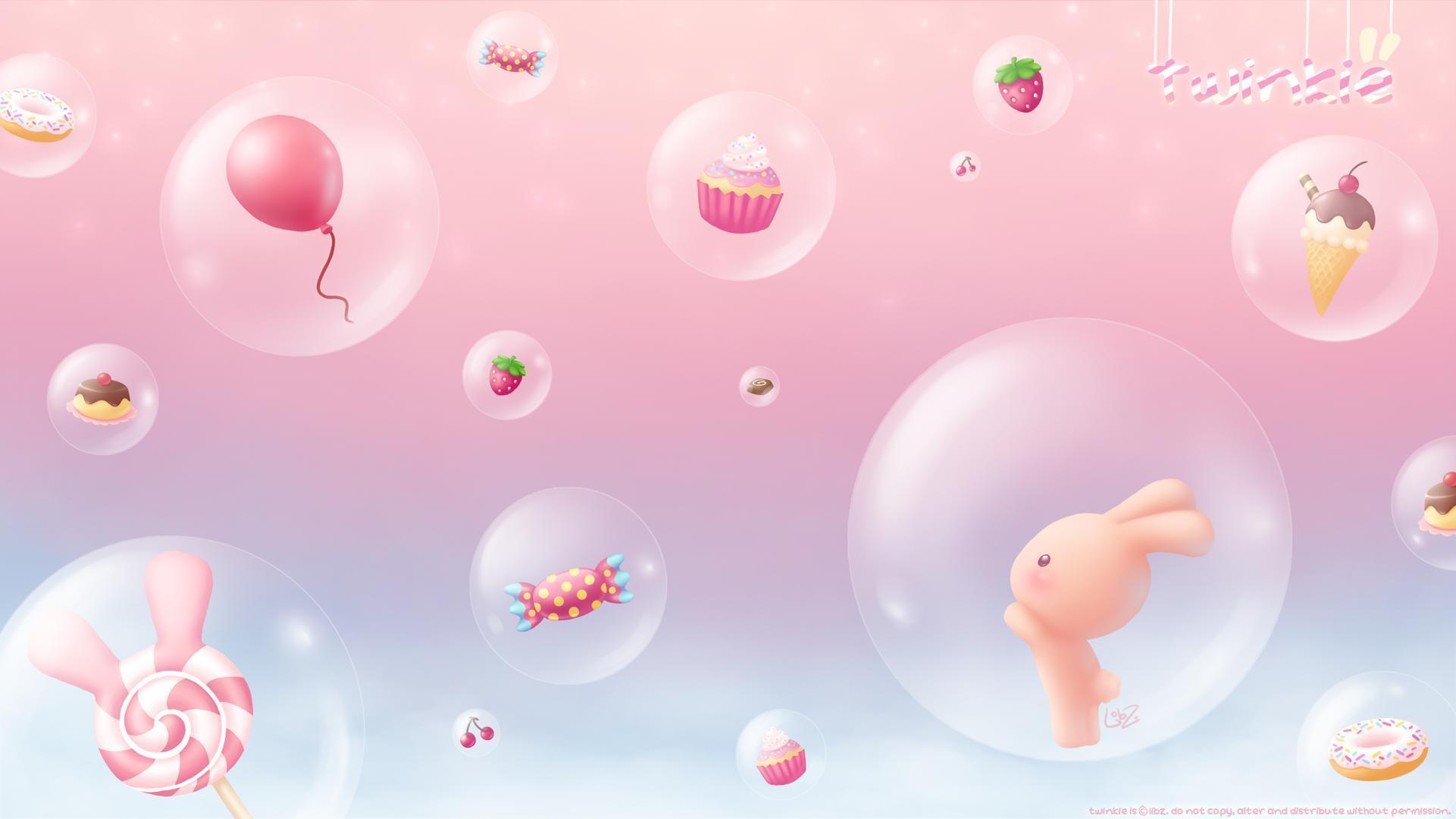 Pink Bubbles Wallpaper