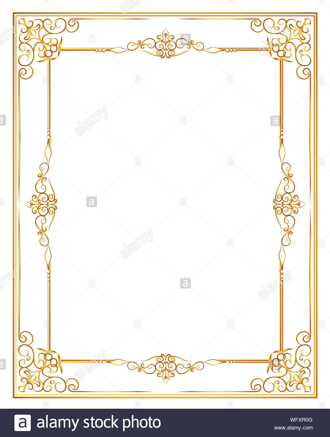 Close Up Of Invitation Card Over White Background Stock Photo