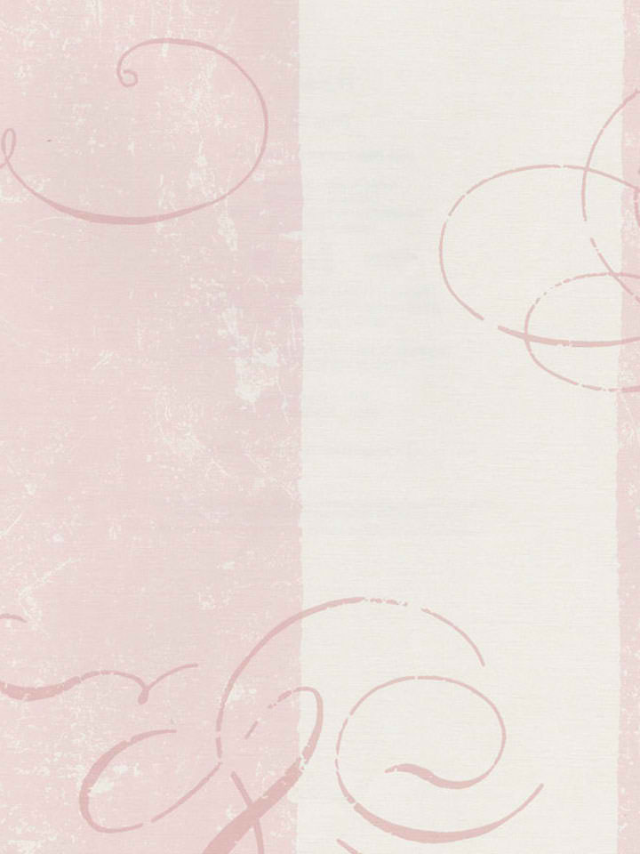 Soft Pink Wide Stripe Calligraphy Wallpaper Traditional
