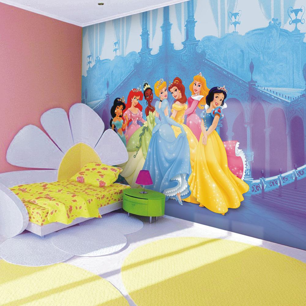 Pastel Colors on Disney Princess Children's Wall Murals
