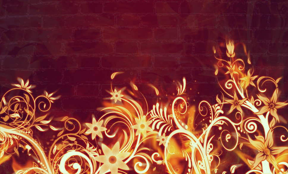 Fire Flame Burn Flowers Abstract Wallpaper
