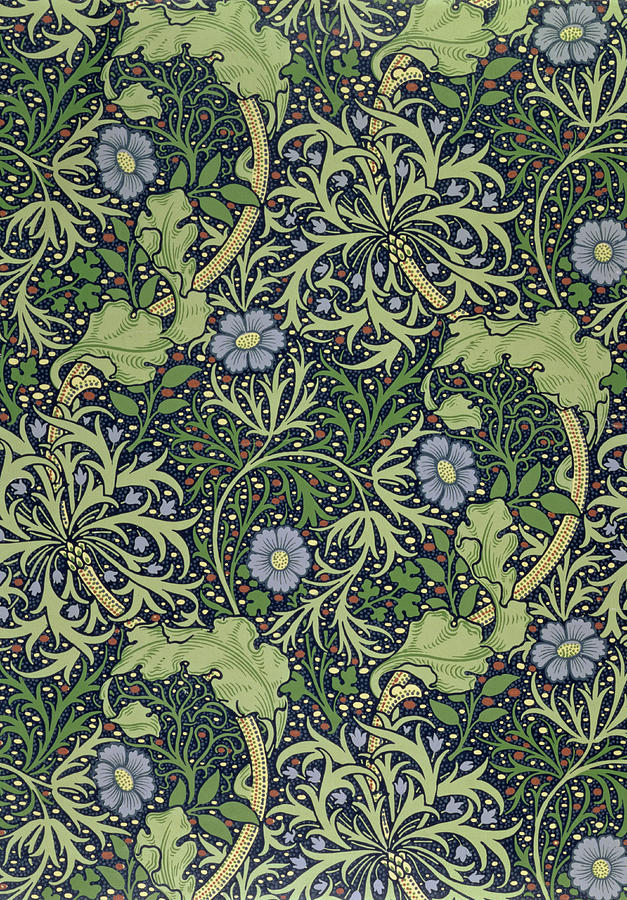 Seaweed Wallpaper Design Is A Tapestry Textile By William Morris