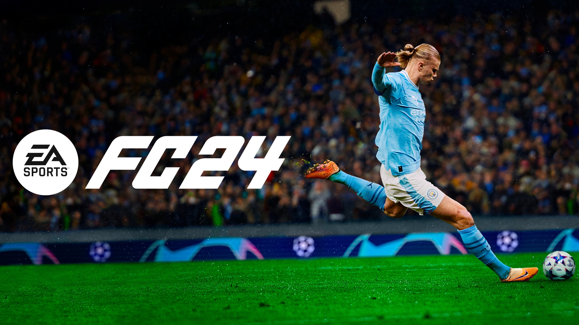 Erling Haaland Kicking a Soccer Ball in FC 24