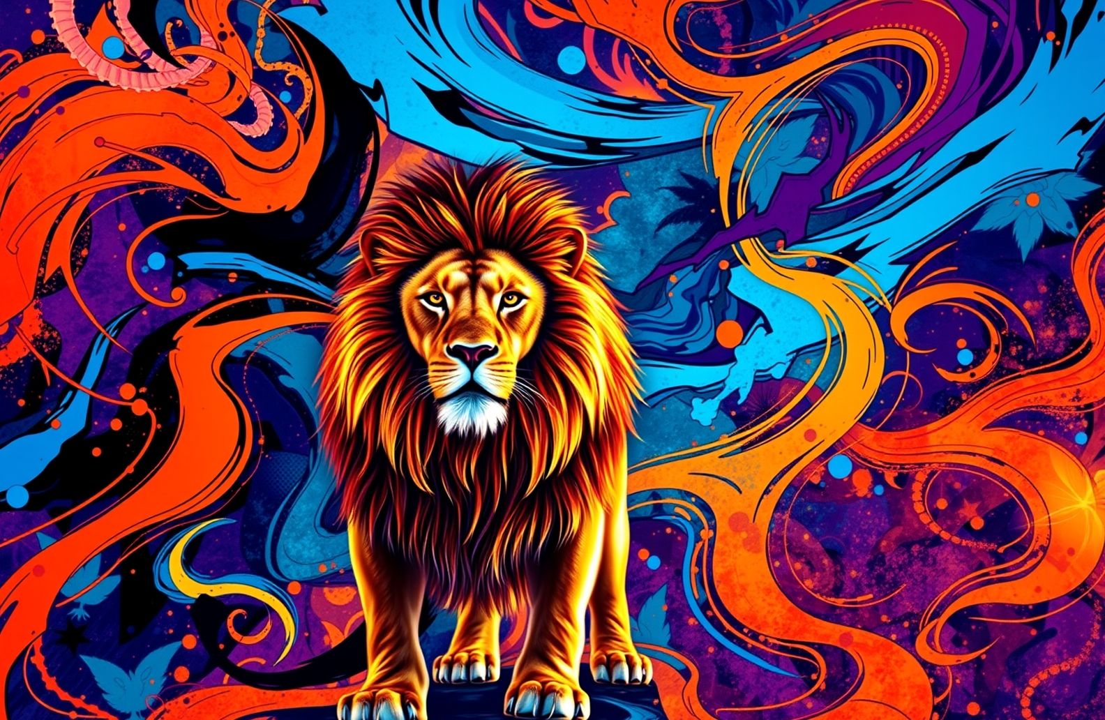 Colorful Lion Wallpaper