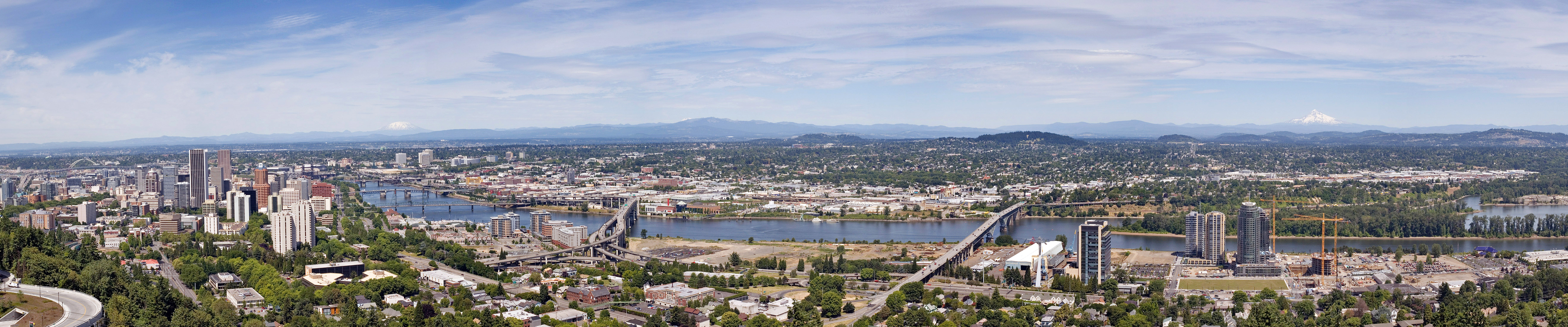 Wallpaper 57601200 Portland Oregon Willamette River Panorama 1of2
