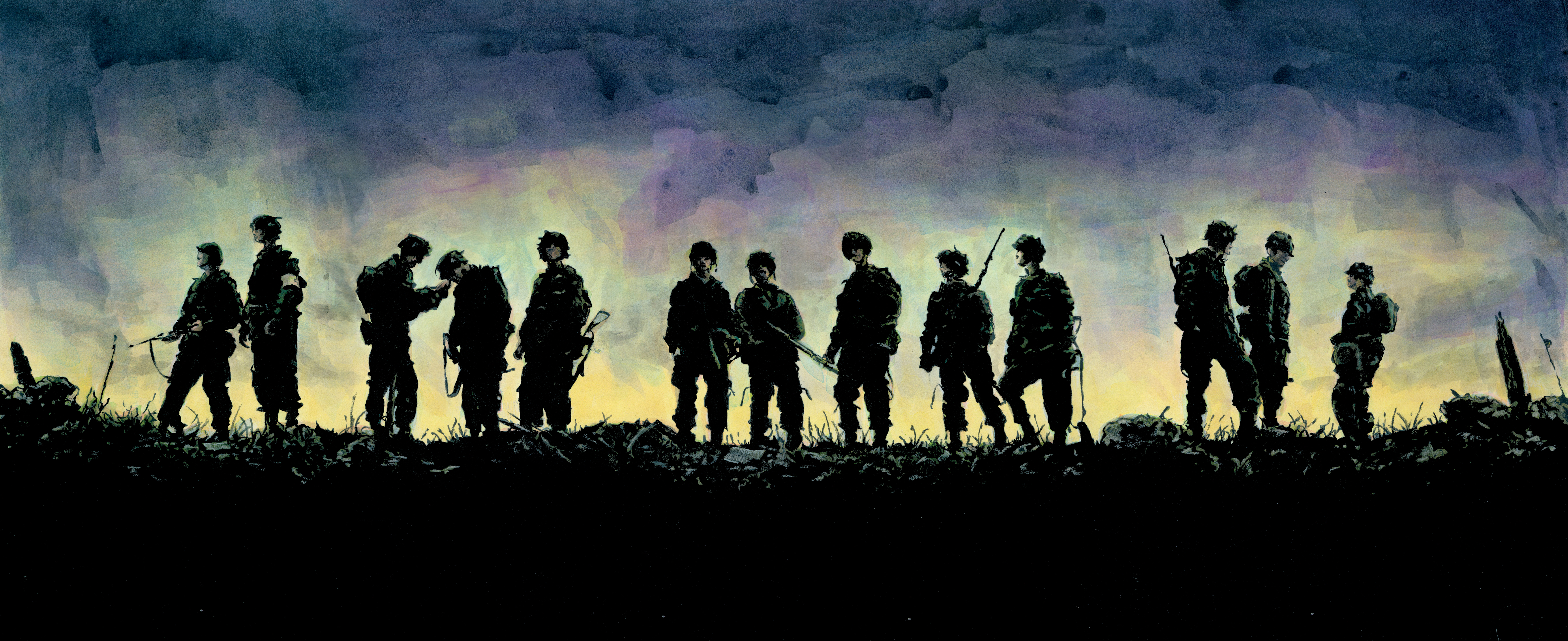 band of brothers Computer Wallpapers Desktop Backgrounds 7108x2908