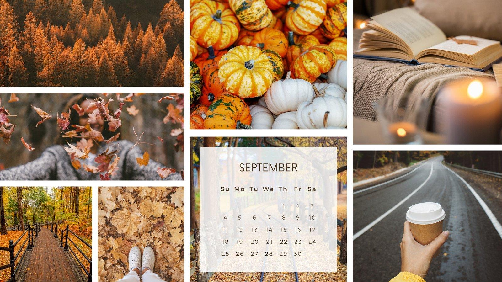 Free customizable autumn desktop wallpaper templates Canva