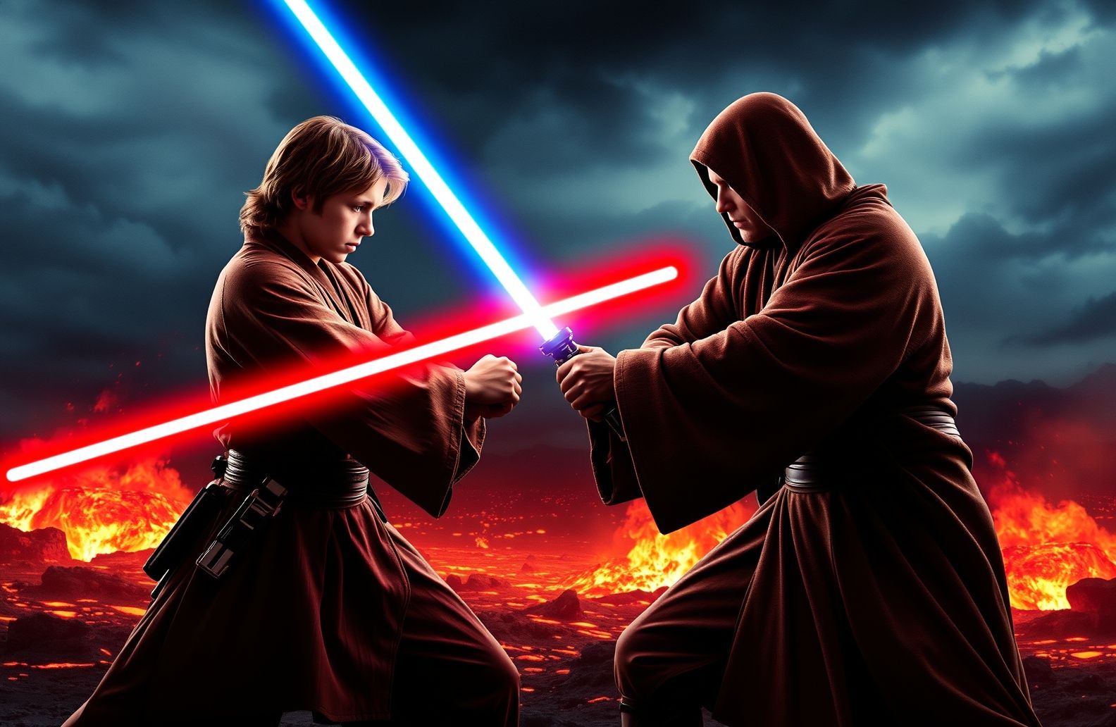 Anakin Vs Obi Wan Wallpaper