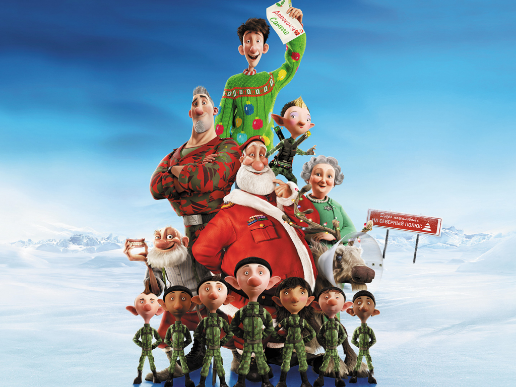 Wallpaper Arthur Christmas Animated Movie