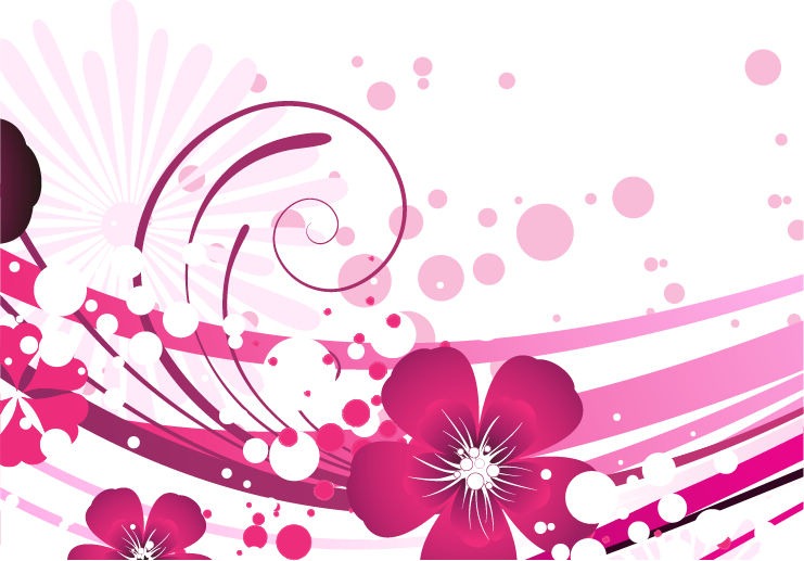 Pink Flower Vector Background Graphics All Web