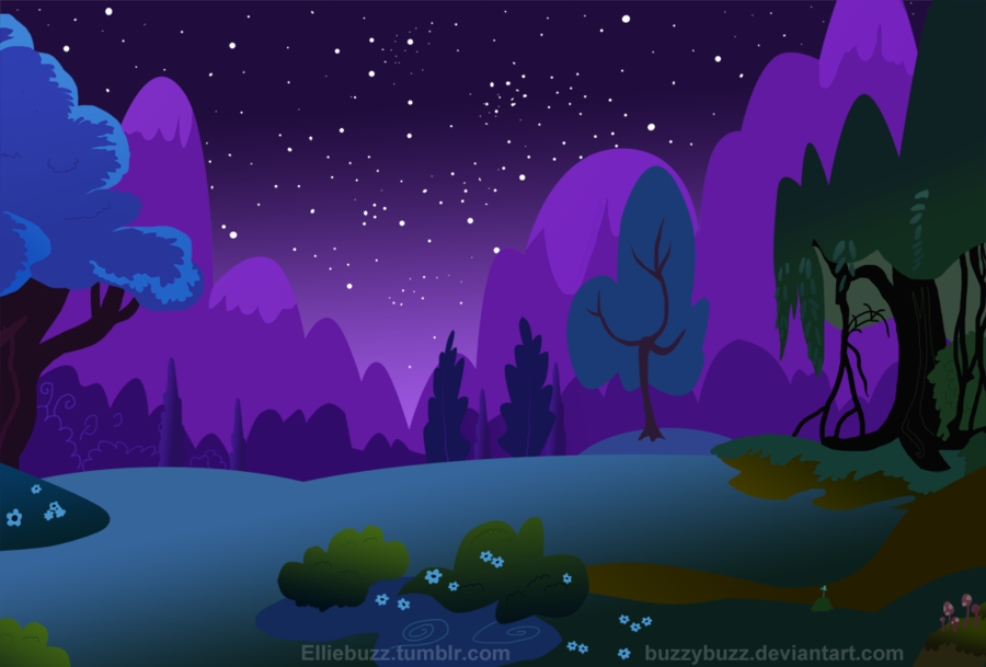 Nighttime Background By Buzzybuzz