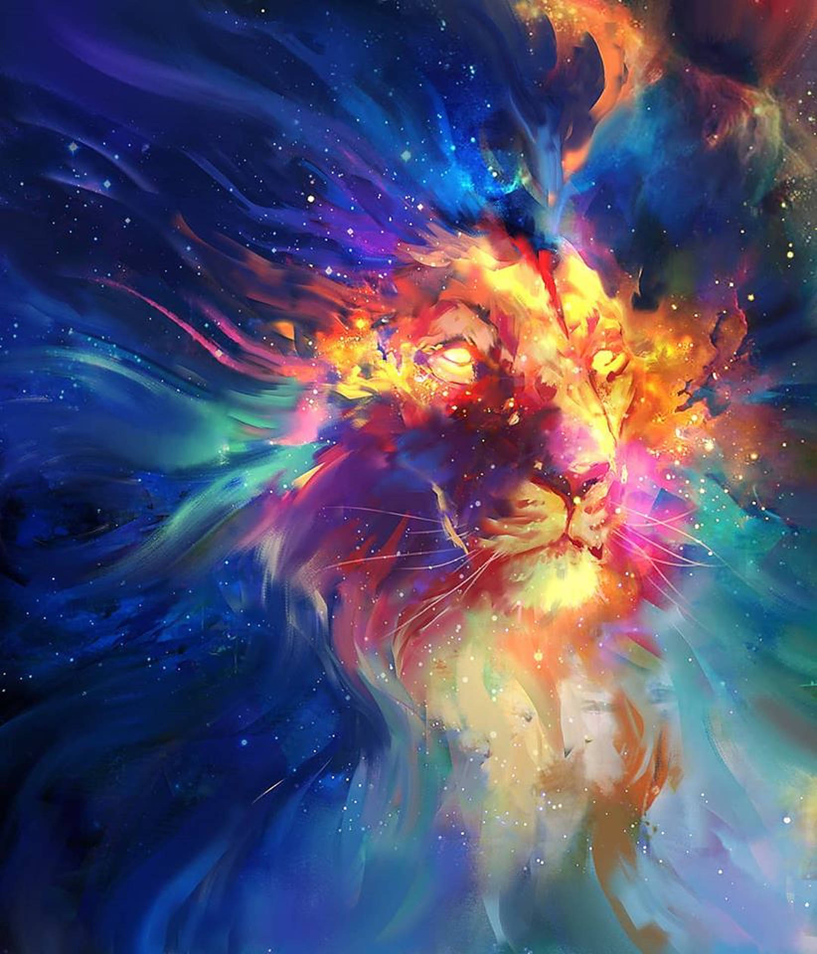Galaxy Lion Wallpaper