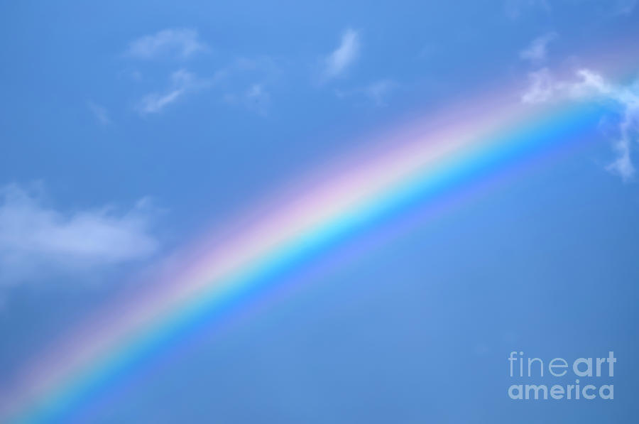 Rainbow On Blue Sky Background A0 Photograph By Ilan Rosen