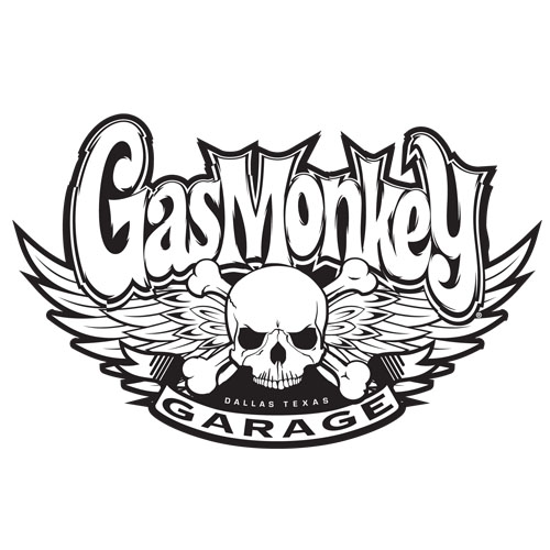 White Skull Sticker Gas Monkey Garage