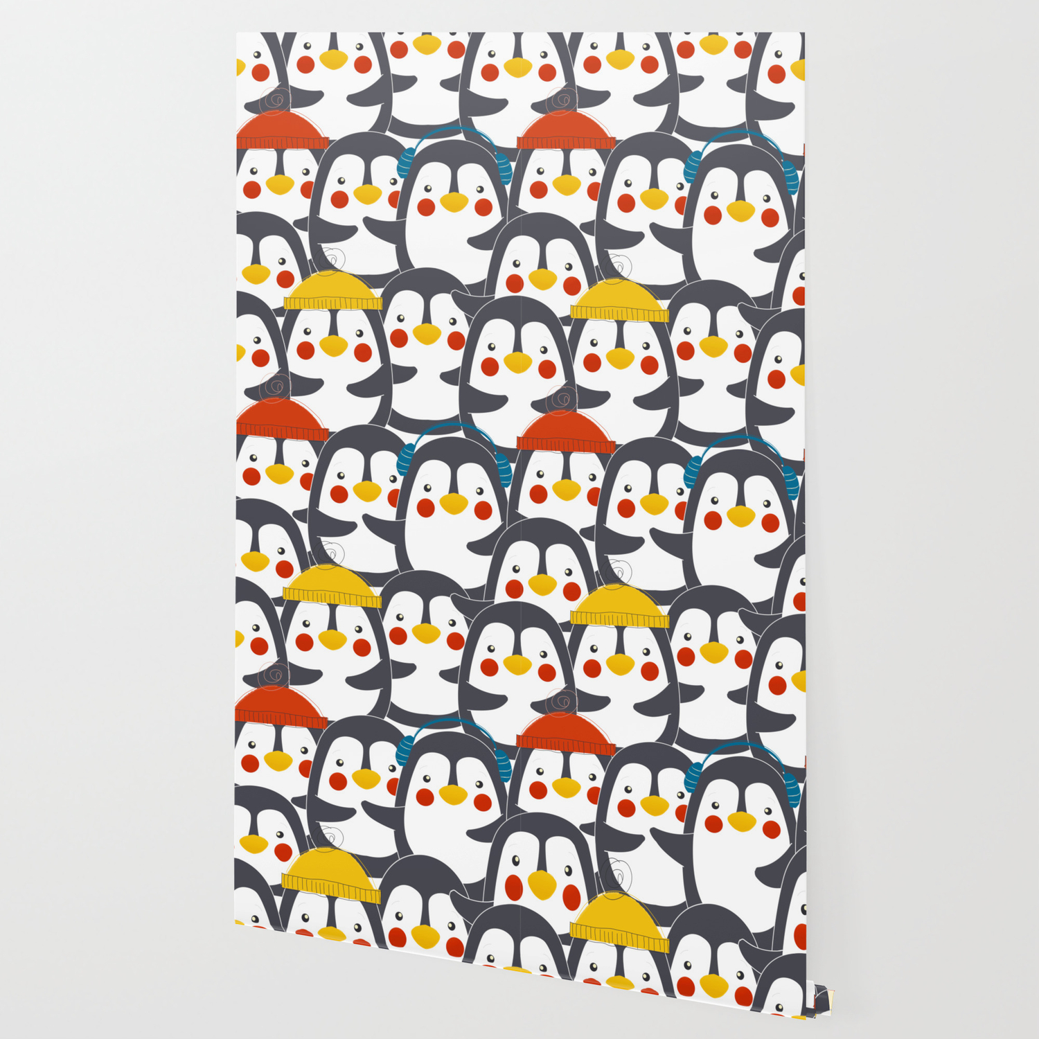 Happy Penguin Family Wallpaper by happyplum Society6