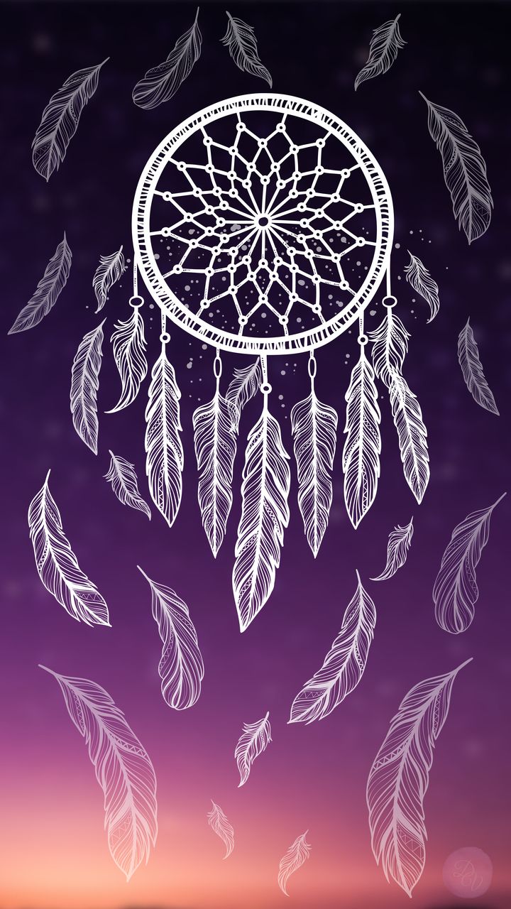 blue turquoise dream catcher background