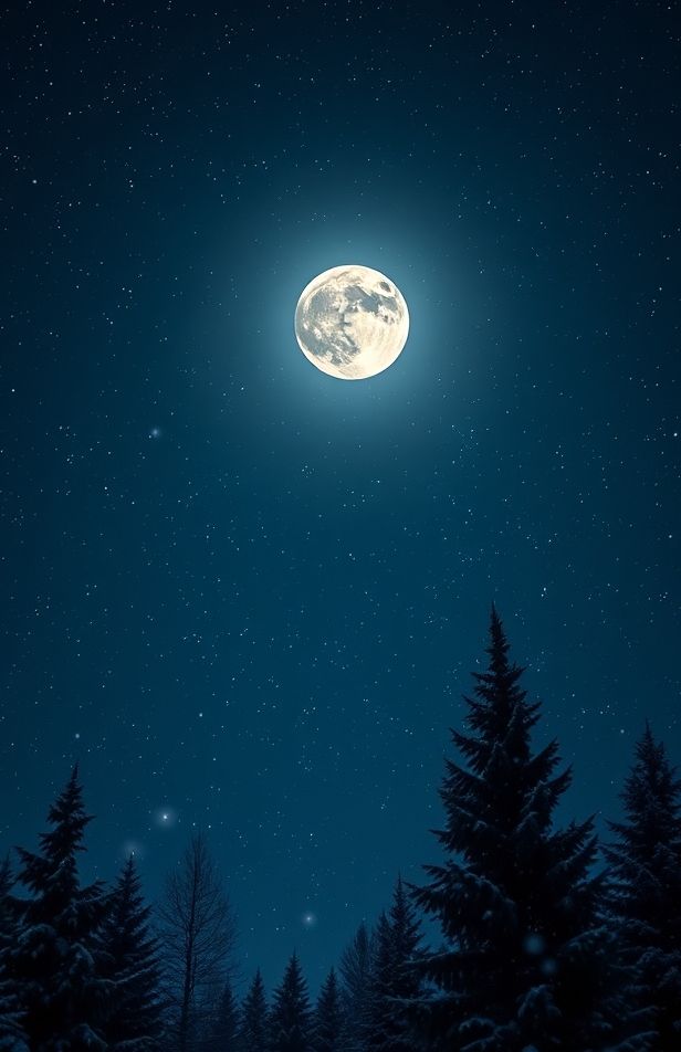 Winter Night Sky Wallpaper