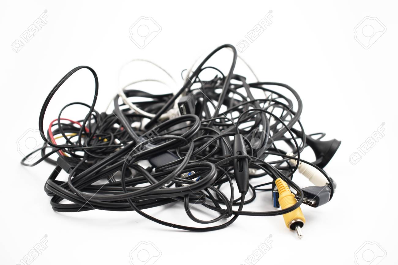 Tangled Cables And Connectors Stock Image Tangle Of