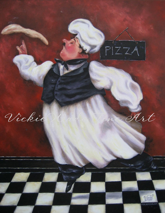 Chef Art Print Fat Chefs Wall Decor Paintings
